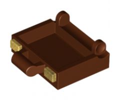 Minifigure, Utensil Suitcase Base with Gold Clasps Pattern