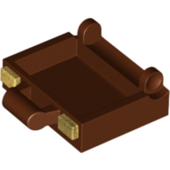 Minifigure, Utensil Suitcase Base with Gold Clasps Pattern
