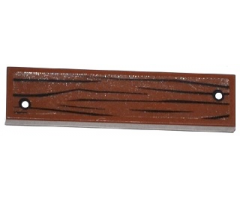 Tile 1 x 4 with Wood Grain and 2 Silver Nails Pattern (Sticker) - Set 60046