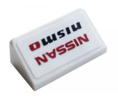 Slope 30 1 x 2 x 2/3 with Red 'NISSAN' and 'nismo' Pattern (Sticker) - Set 76896