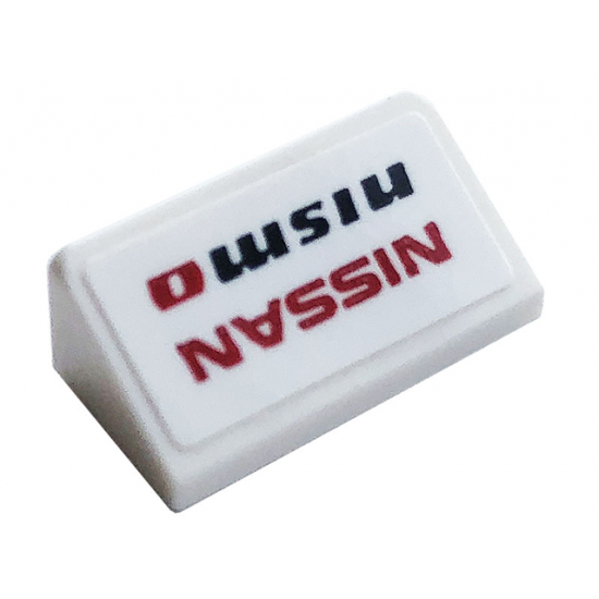 Slope 30 1 x 2 x 2/3 with Red 'NISSAN' and 'nismo' Pattern (Sticker) - Set 76896
