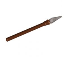 Minifigure, Weapon Pike / Spear Elaborate with Flat Silver Tip