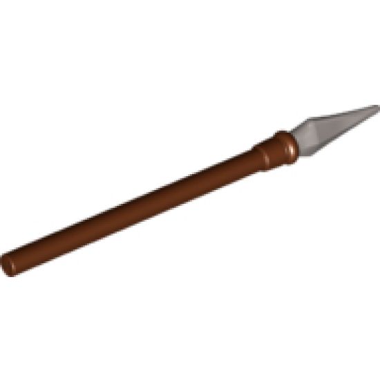 Minifigure, Weapon Pike / Spear Elaborate with Flat Silver Tip