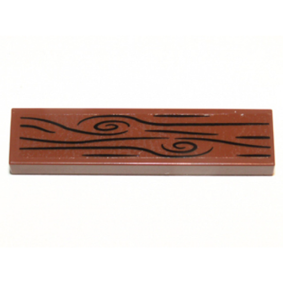 Tile 1 x 4 with Wood Grain on Transparent Background Pattern (Sticker) - Sets 79003 / 79013