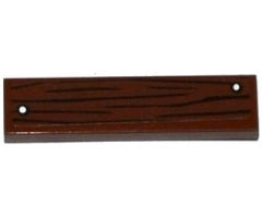 Tile 1 x 4 with Wood Grain and 2 White Nails Pattern (Sticker) - Set 60068