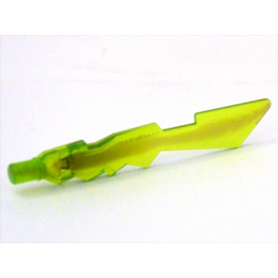 Minifigure, Weapon Sword, Jagged Edges with Marbled Trans-Black Pattern