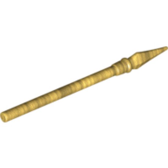 Minifigure, Weapon Pike / Spear Elaborate with Pearl Gold Tip