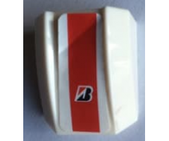 Slope, Curved 2 x 2 Lip with Red Stripe and Bridgestone Logo Pattern (Sticker) - Set 8155