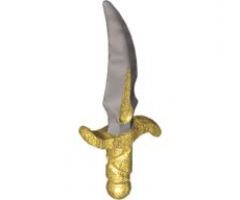 Minifigure, Weapon Dagger with Pearl Light Gray Blade