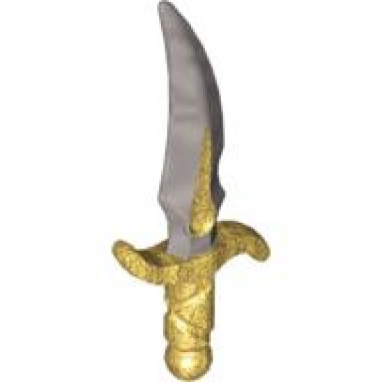 Minifigure, Weapon Dagger with Pearl Light Gray Blade