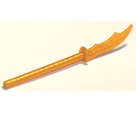 Minifigure, Weapon Naginata with Trans-Orange Blade End Pattern