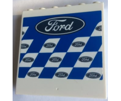 Panel 1 x 6 x 5 with Ford Large and Small Logos Pattern (Sticker) - Set 75881