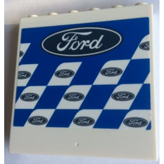 Panel 1 x 6 x 5 with Ford Large and Small Logos Pattern (Sticker) - Set 75881