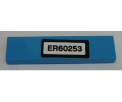 Tile 1 x 4 with 'ER60253' License Plate Pattern (Sticker) - Set 60253