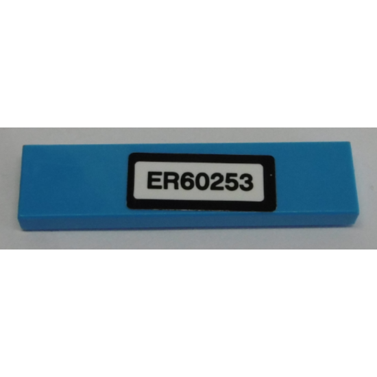 Tile 1 x 4 with 'ER60253' License Plate Pattern (Sticker) - Set 60253