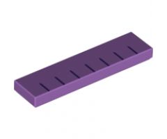 Tile 1 x 4 with 7 Dark Purple Lines with Pointed Ends Pattern (BrickHeadz Thanos Lower Face)