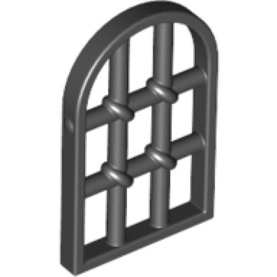 Pane for Window 1 x 2 x 2 2/3 Twisted Bar with Rounded Top