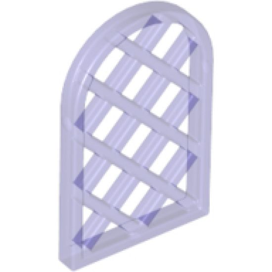 Pane for Window 1 x 2 x 2 2/3 Lattice Diamond with Rounded Top