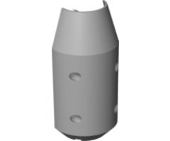 Vehicle Tipper Drum 3 x 6 x 10 Half with 4 Pin Holes