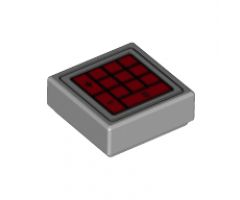 Tile 1 x 1 with Red Calculator Buttons Pattern