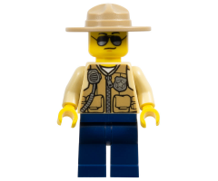 Swamp Police - Officer, Vest, Dark Tan Hat, Sunglasses