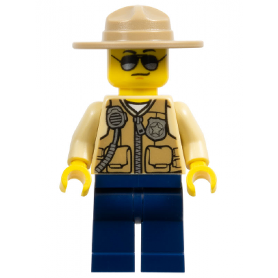 Swamp Police - Officer, Vest, Dark Tan Hat, Sunglasses