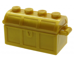 Container Treasure Chest Bottom - Slots in Back with Same Color Container, Treasure Chest Lid - Thick Hinge (4738a / 4739a)