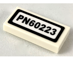 Tile 1 x 2 with 'PN60223' Pattern (Sticker) - Set 60223