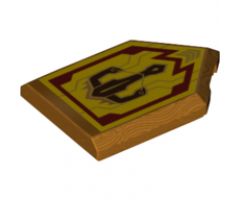 Tile, Modified 2 x 3 Pentagonal with Nexo Power Shield Pattern - Merlok Power Crossbow