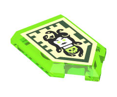 Tile, Modified 2 x 3 Pentagonal with Nexo Power Shield Pattern - Gaze of the Gorgon