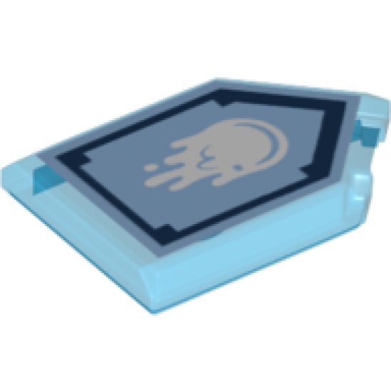 Tile, Modified 2 x 3 Pentagonal with Nexo Power Shield Pattern - Yeti Sneeze