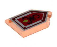 Tile, Modified 2 x 3 Pentagonal with Nexo Power Shield Pattern - Toxic Sting