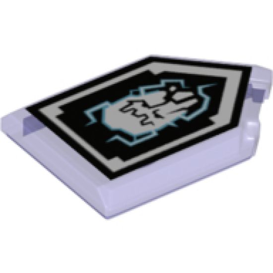 Tile, Modified 2 x 3 Pentagonal with Nexo Forbidden Power Shield Pattern - Corrupting Crush