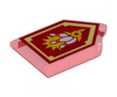 Tile, Modified 2 x 3 Pentagonal with Nexo Power Shield Pattern - Ninja Strike