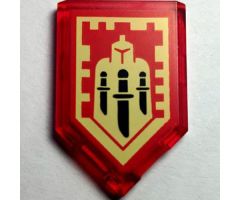 Tile, Modified 2 x 3 Pentagonal with Nexo Power Shield Pattern - Triple Backstab