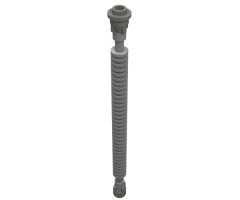 Hose Flexible 12L with Tabbed Dark Gray Ends
