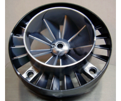 Aircraft Engine Very Large Turbine, with Pearl Light Gray Marbled Center