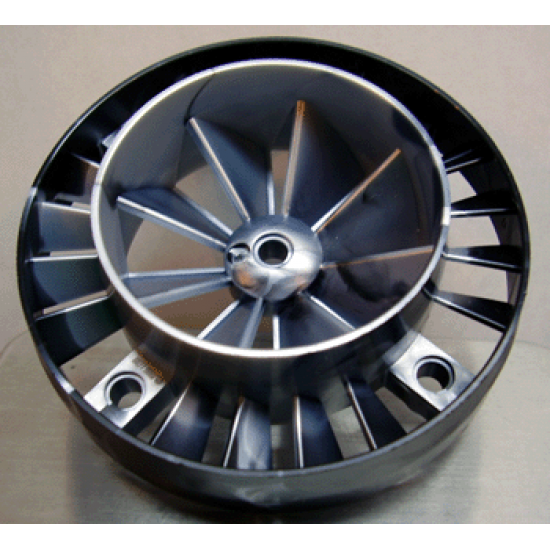 Aircraft Engine Very Large Turbine, with Pearl Light Gray Marbled Center