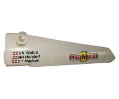 Technic, Panel Fairing # 5 Long Smooth, Side A with 'UK Wabra', 'NH Horsted', 'CT Madsen' and 'lowNfast' Pattern (Sticker) - Set 42039