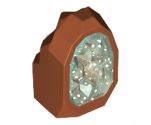 Rock 1 x 1 Geode with Glitter Trans-Light Blue Crystal Interior Pattern