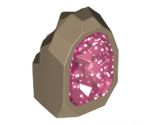 Rock 1 x 1 Geode with Glitter Trans-Dark Pink Crystal Interior Pattern