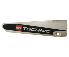 Technic, Panel Fairing # 5 Long Smooth, Side A with Black Line and 'LEGO TECHNIC' Logo Pattern (Sticker) - Set 42039