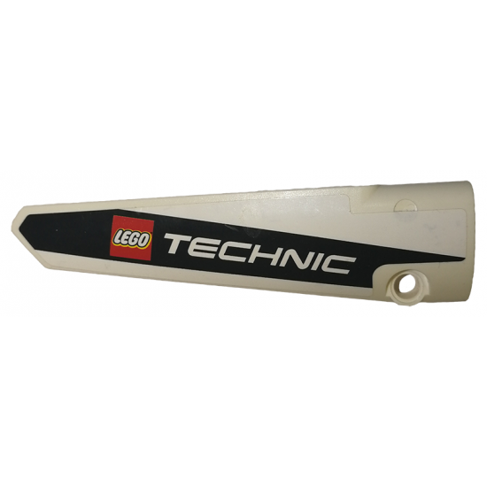 Technic, Panel Fairing # 5 Long Smooth, Side A with Black Line and 'LEGO TECHNIC' Logo Pattern (Sticker) - Set 42039