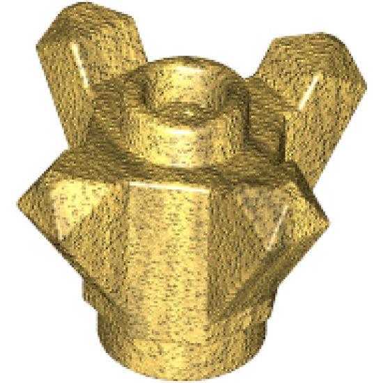 Rock 1 x 1 Crystal 4 Point (Brick, Round 1 x 1 with 4 Upward Fins / Points)