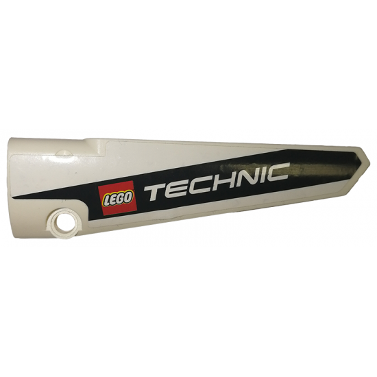 Technic, Panel Fairing # 6 Long Smooth, Side B with Black Line and 'LEGO TECHNIC' Logo Pattern (Sticker) - Set 42039