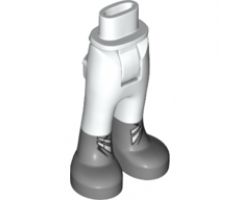 Mini Doll, Legs with Hips and Trousers with Back Pockets with Flat Silver Boots with Clasps Pattern