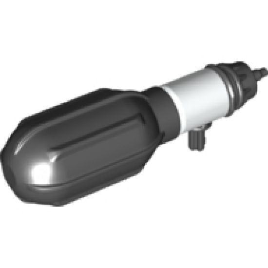 Minifigure, Utensil Cylinder with Trans-Light Blue Water Extension and Black Handle with Black Rubber Squeezable Bladder (41815c01 / 41818)
