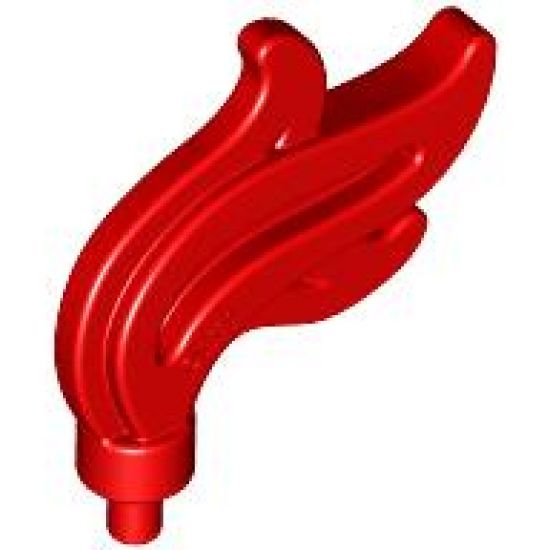Minifigure, Headgear Accessory Plume Feather Triple Compact / Flame / Water