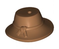 Minifigure, Headgear Hat, Wide Brim Down with Knotted Band