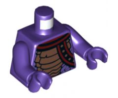 Torso Ninjago Snake with Black and Copper Scales and Shoulder Strap Pattern / Dark Purple Arms / Dark Purple Hands